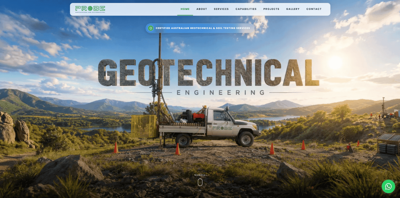 Probe Geotechnical Services – Engineering Services Web Presence
